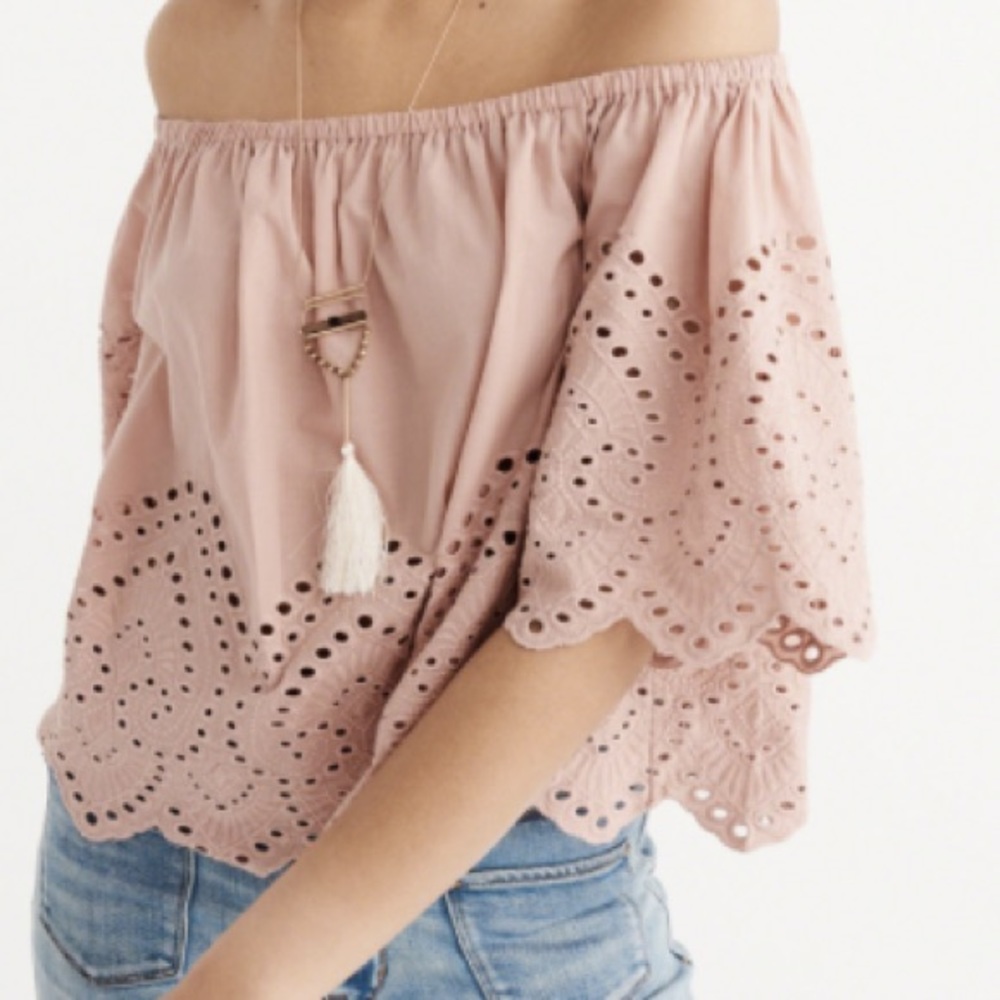 Abercrombie Eyelet Off The Shoulder